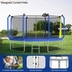 preview thumbnail 6 of 7, Trampoline with Basketball Hoop, Outdoor Trampoline with Enclosure Net