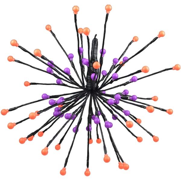 slide 2 of 8, Haunted Hill Farm Set of 6 Battery-Operated Radiant Starburst LED Lights w/ 8 Functions and Timer