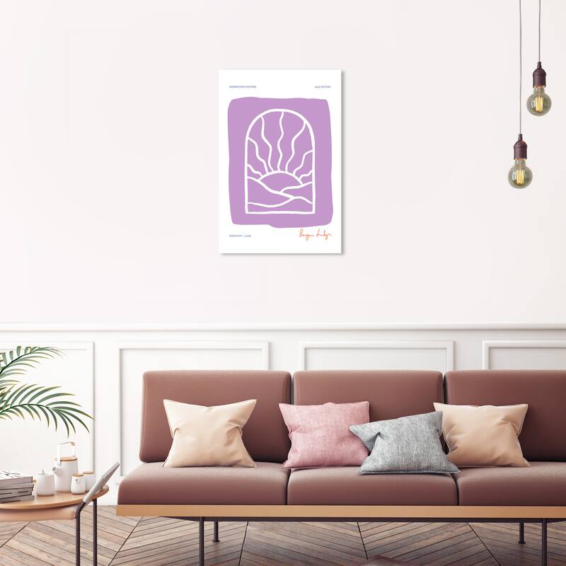 Wynwood Studio Canvas Nautical and Coastal Pastel Purple Sunrise Purple Modern & Contemporary Wall Art Canvas Print - 20 x 30