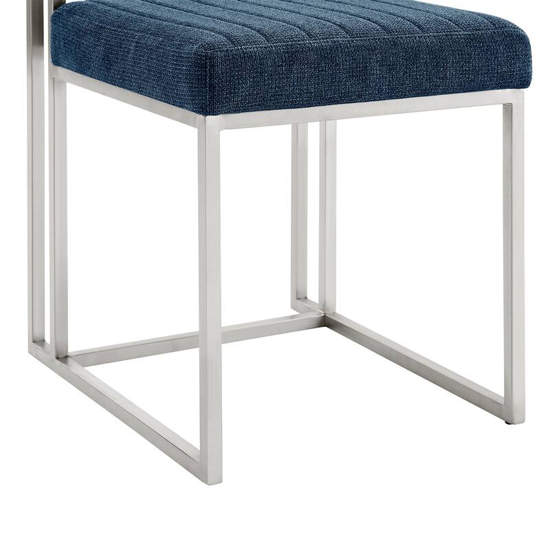 Anastasia Modern Upholstered Metal Dining Chairs - Set of 2