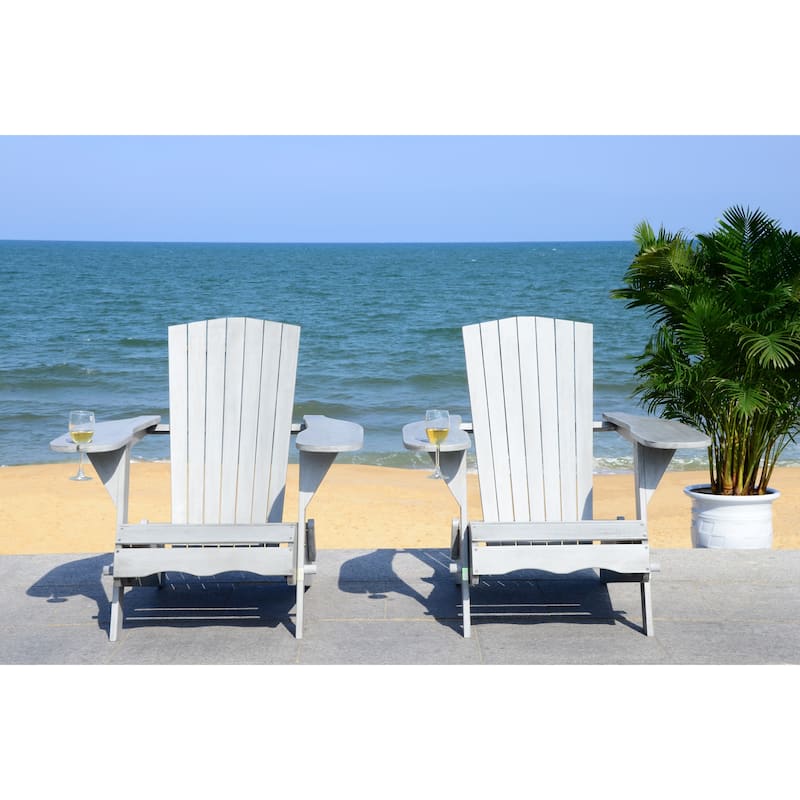 SAFAVIEH Outdoor Fulga Adirondack Chair (Set of 2) - 34"W x 33"D x 33"H