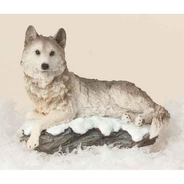 4.75" Joseph's Studio Wolf on Snowy Rock Table Top Christmas Figure - N/A