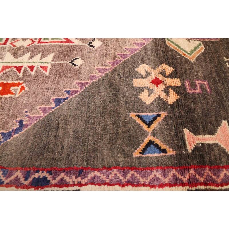 ECARPETGALLERY Hand-knotted Melis Vintage Dark Grey Wool Rug - 5'0 x 7'1