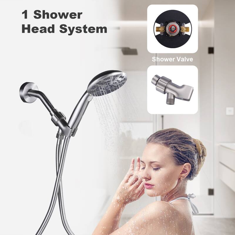 WOWOW Modern Style 4.7-Inch Multi-Function Shower Faucet Set
