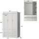 preview thumbnail 6 of 23, Modern Freestanding Wardrobe Armoire Closet Large Storage Cabinet