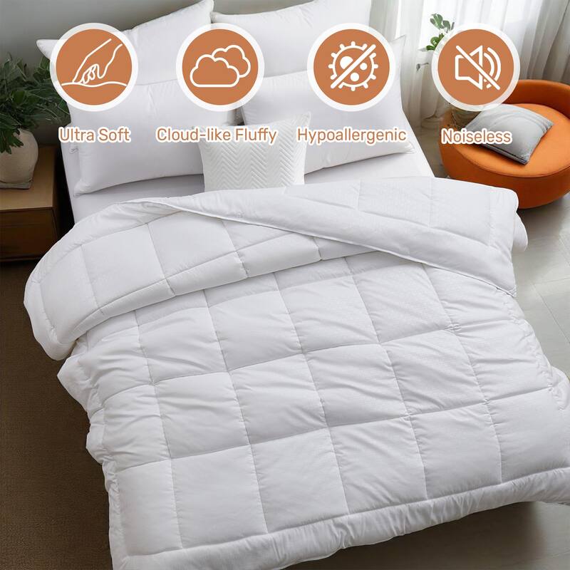 All Season Down Alternative Duvet Insert Comforter with Soft Microfiber Shell