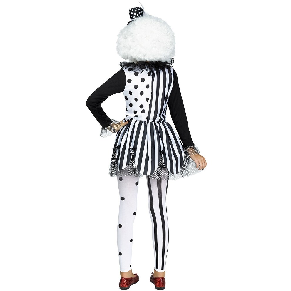 Shop Fun World Killer Clown Girl Child Costume Black White Overstock 16273674 Medium