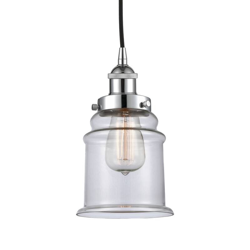 Innovations Lighting 616-1PH-11-6 Canton Pendant Canton 6" Wide Mini - Polished Chrome / Clear