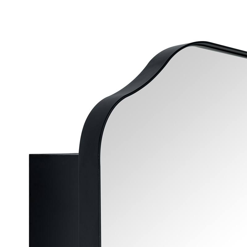 TEHOME Arched Metal Surface Mount Medicine Cabinet with Mirror Rectangle Bathroom Cabinet