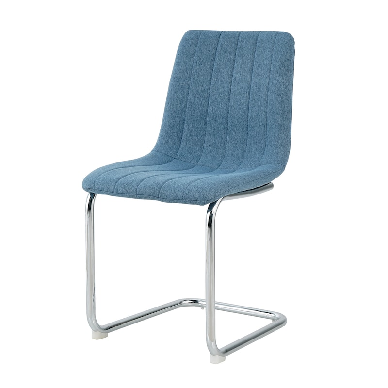 (set of 4)dining bow chair bedroom stool back metal leg (silver)