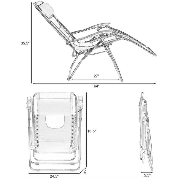 Homall Oversized Padded Zero Gravity Chair Adjustable Recliner Bed
