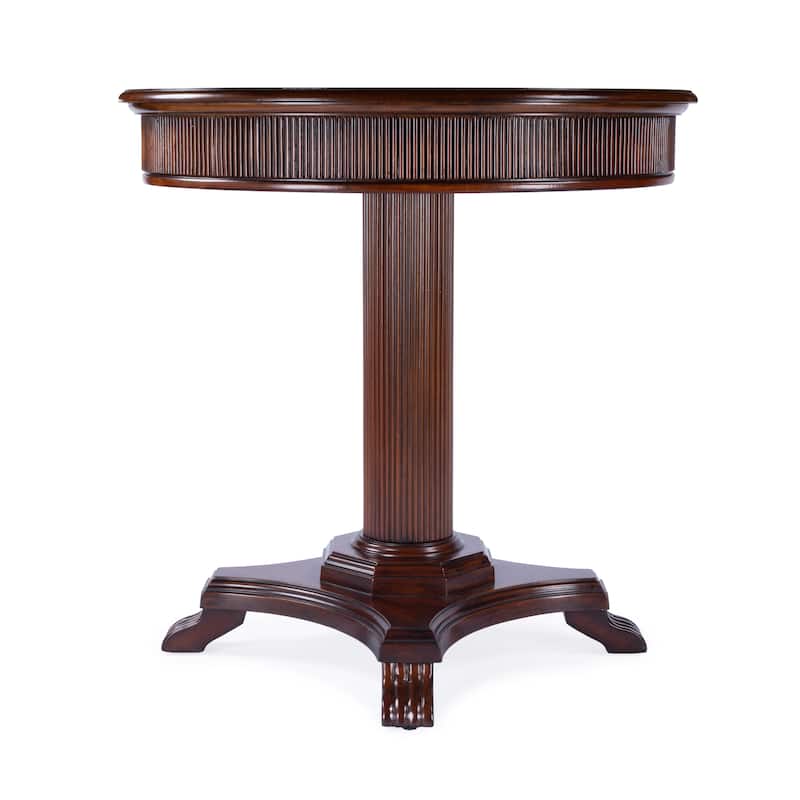 Ellsworth 36" Ribbed Pedestal Foyer Table