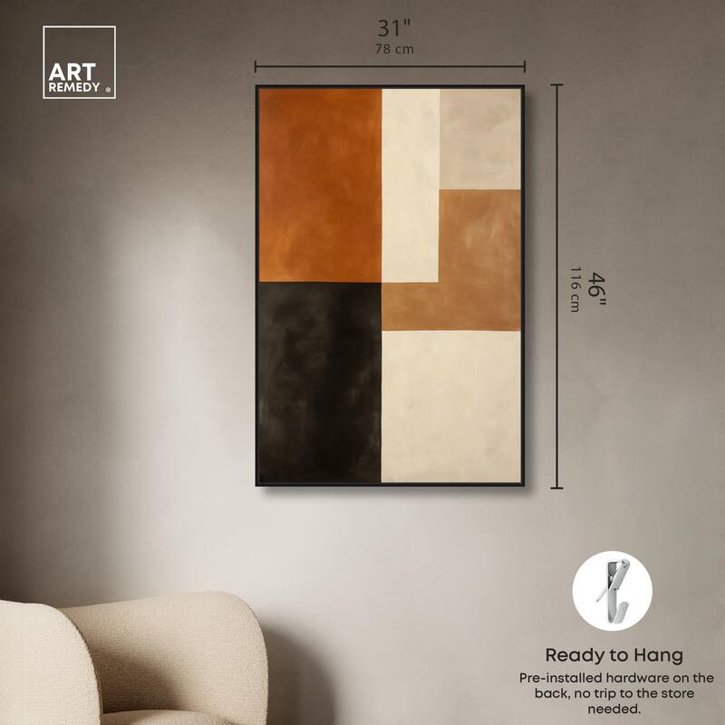 Tonal Grid II Canvas by Art Remedy