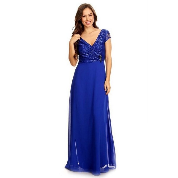 women's royal blue formal dress