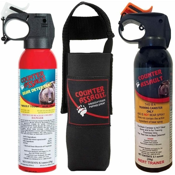 Counter Assault Bear Repellent Spray with Belt Holster and Inert Kit