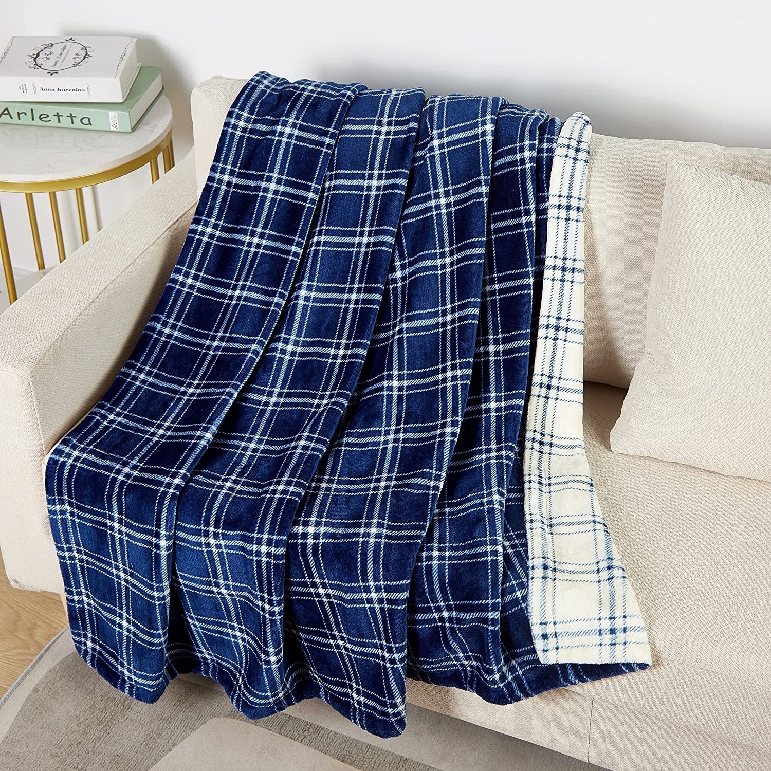 SoftLux Luxurious Velvet Plush Reversible Dual Layer Throw Blanket - Bed  Bath u0026 Beyond - 35479792