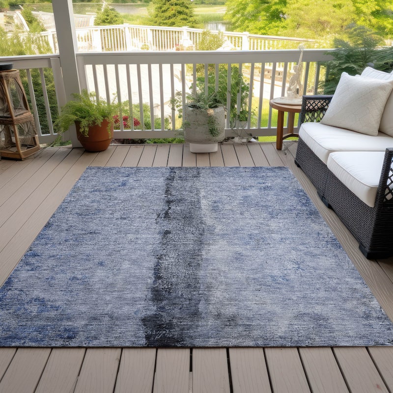 Machine Washable Indoor/ Outdoor Chantille Modern Contemporary Rug