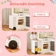 preview thumbnail 8 of 28, Costway Corner Kitchen with Lights and Sounds Interactive Wooden - See Details