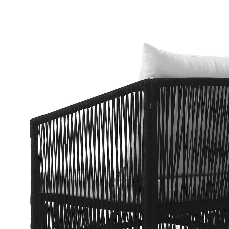 3-Piece Outdoor Patio Swivel Chair Set with Cushions and Side Table