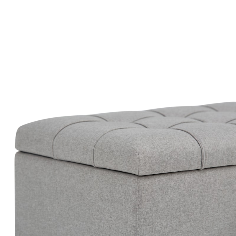 WYNDENHALL Marlowe 34 inch Wide Transitional Rectangle Storage Ottoman