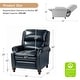 preview thumbnail 8 of 10, HULALA HOME Gabriela Mid-Century Modern Genuine Leather Recliner with Tapered Block Solid Wood Feet