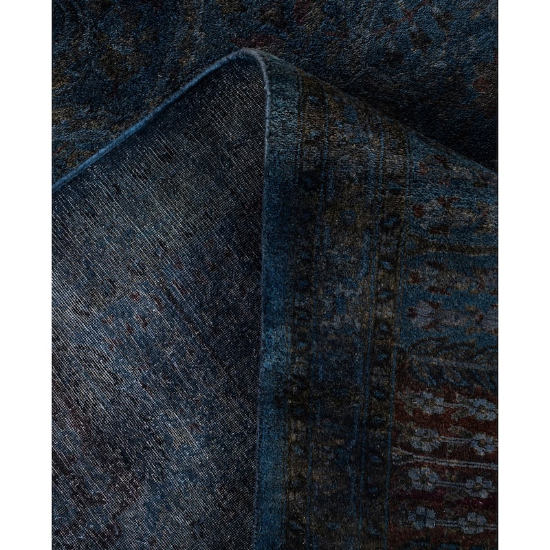 Overdyed One-of-a-Kind Hand-Knotted Area Rug - Black - 6' 1" x 8' 9"