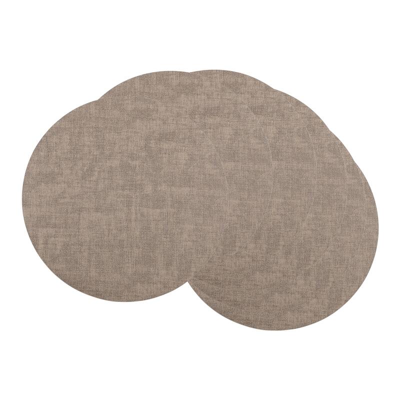 Set of 6 Placemats for Kitchen Dining Table Decor, Faux Leather - 13*13in