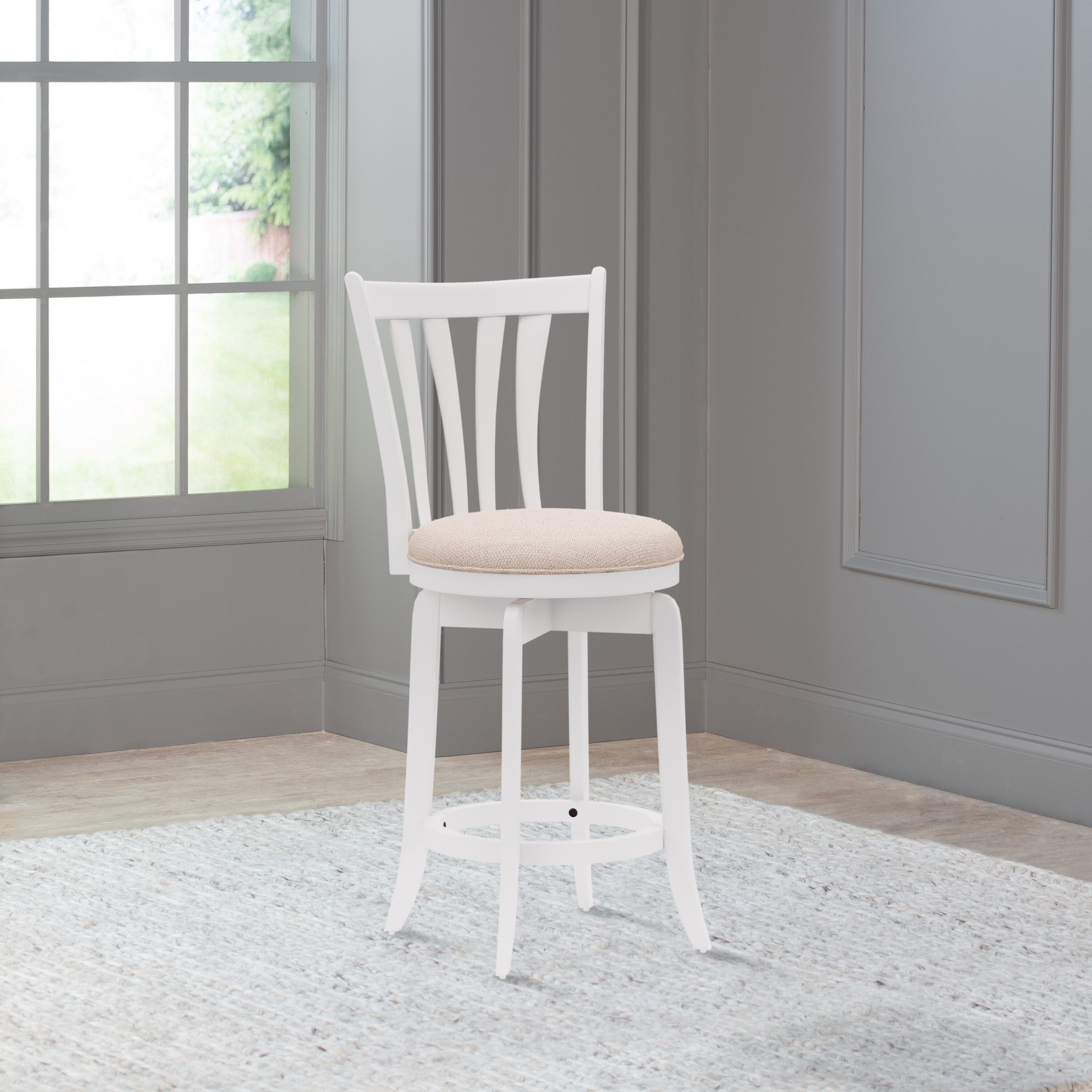 Hillsdale Furniture Savana Wood Upholstered Swivel Stool On Sale
