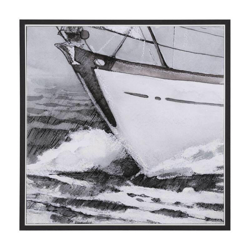 Seaside Vacation III Framed Canvas Art Print - Large