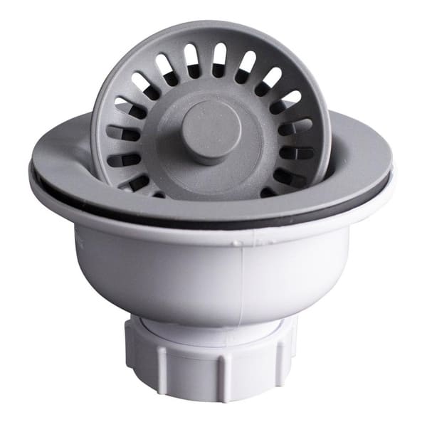 slide 9 of 10, Karran Kitchen Sink Basket Strainer Grey