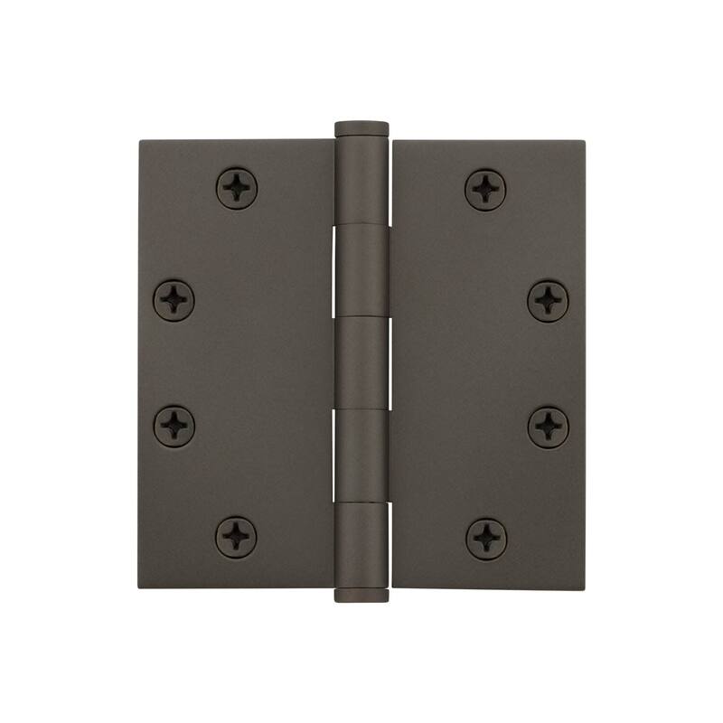 Viaggio 602-4.5-TEMP-HINGE-SQ 4.5" x 4.5" Solid Metal Square Corner - Titanium Gray
