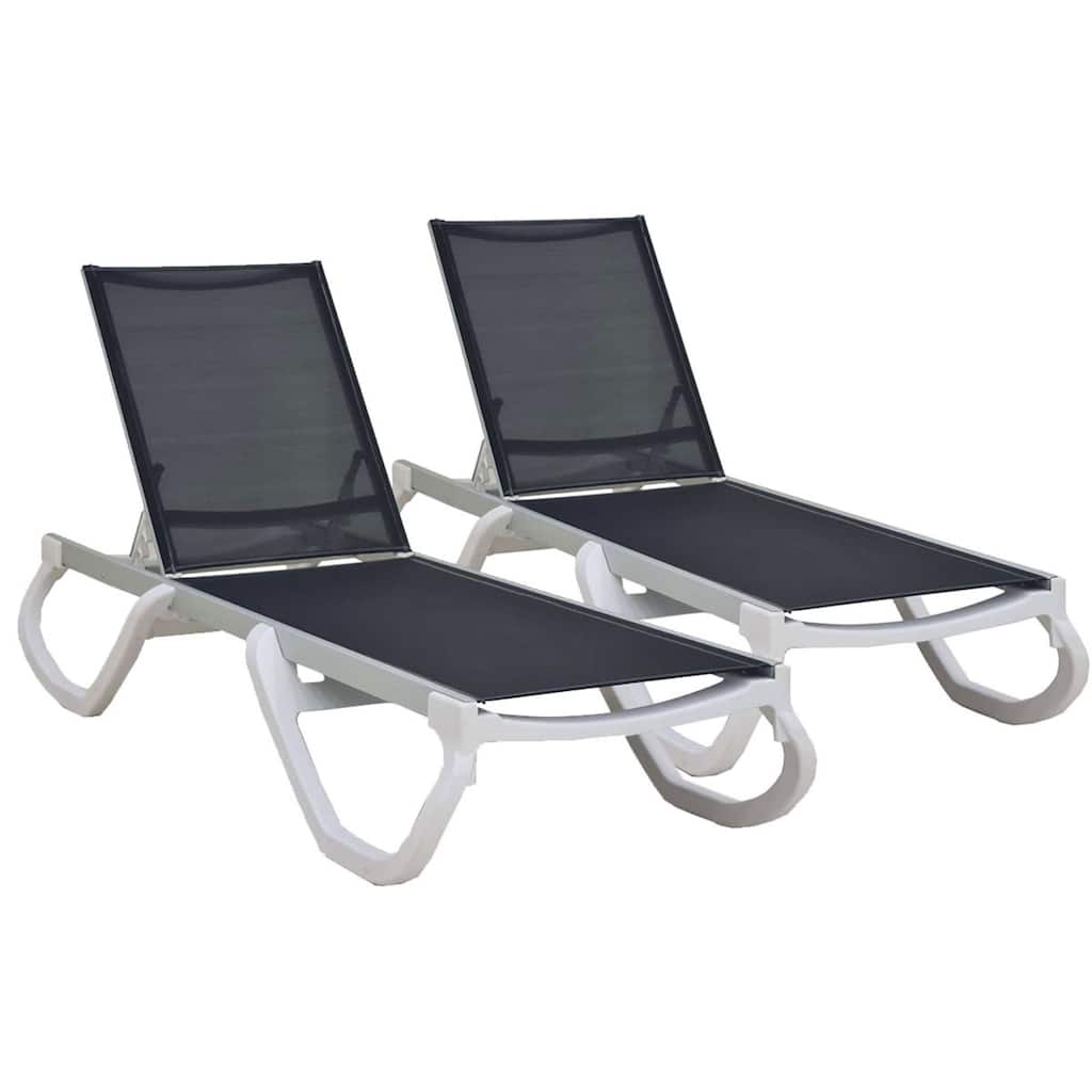 Panama Set of 2 Chaise Loungers-Anthracite
