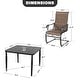 preview thumbnail 3 of 21, Nuu Garden 5-Piece Patio Outdoor Textilene and Metal Dining Set with Umbrella Hole