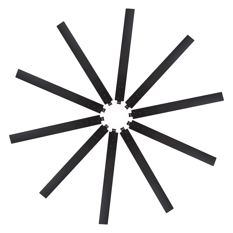 Large 84"/72" Reversible 10-Blade Integrated Ceiling Fan with LED Light Kit and Remote