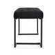 preview thumbnail 9 of 12, Modern Design Upholstered Button Tufted Bench, Durable Iron Frame, Black and Bronze
