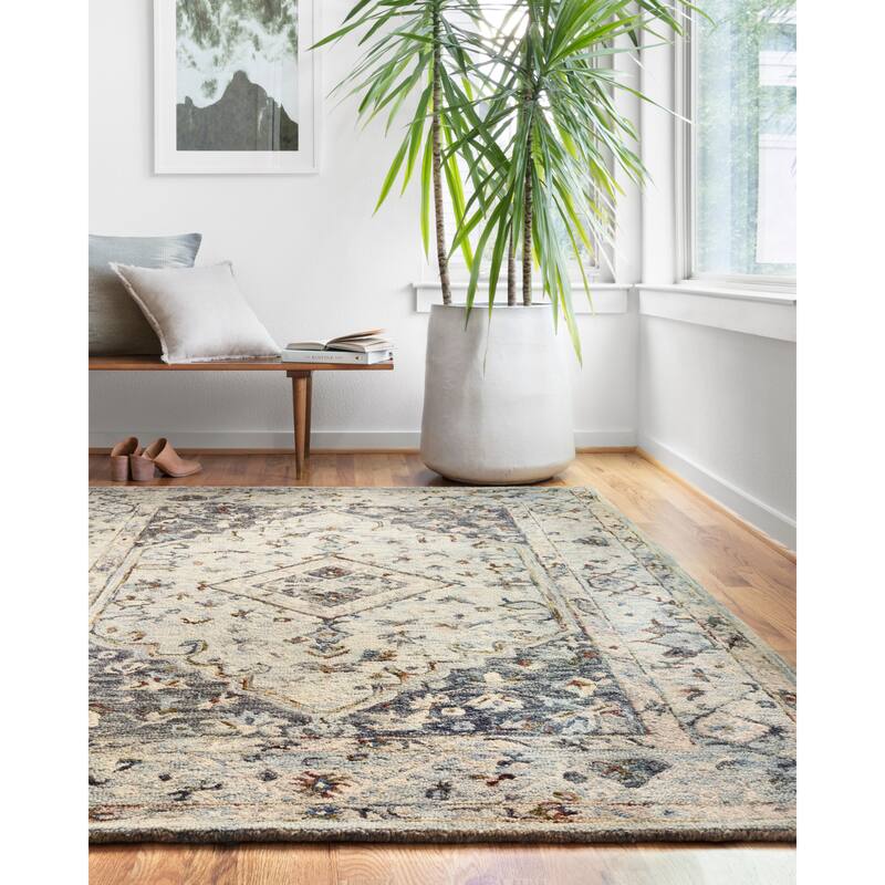 Alexander Home Karrie Hand-hooked Bordered Wool Area Rug
