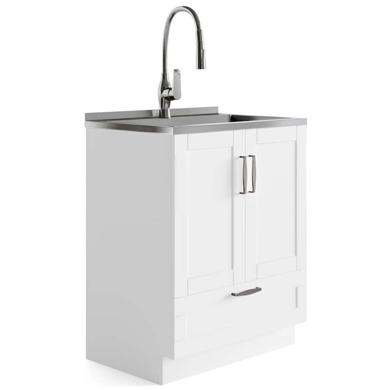 WYNDENHALL Alma Transitional Deluxe Utility Sink & Cabinet