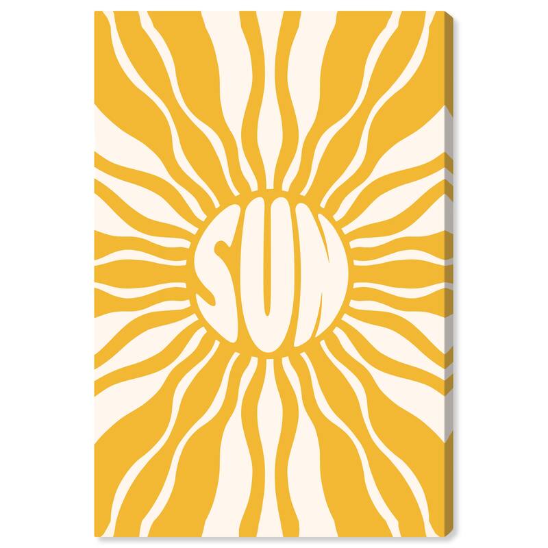 Wynwood Studio Canvas Nature and Landscape Sun of life Yellow and Dark Yellow Modern & Contemporary Wall Art Canvas Print - 36 x 24