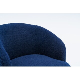 Swivel Accent Chair in Nude Teddy Fabric