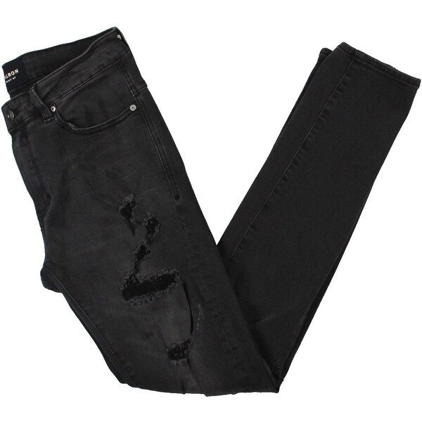 distressed black skinny jeans men