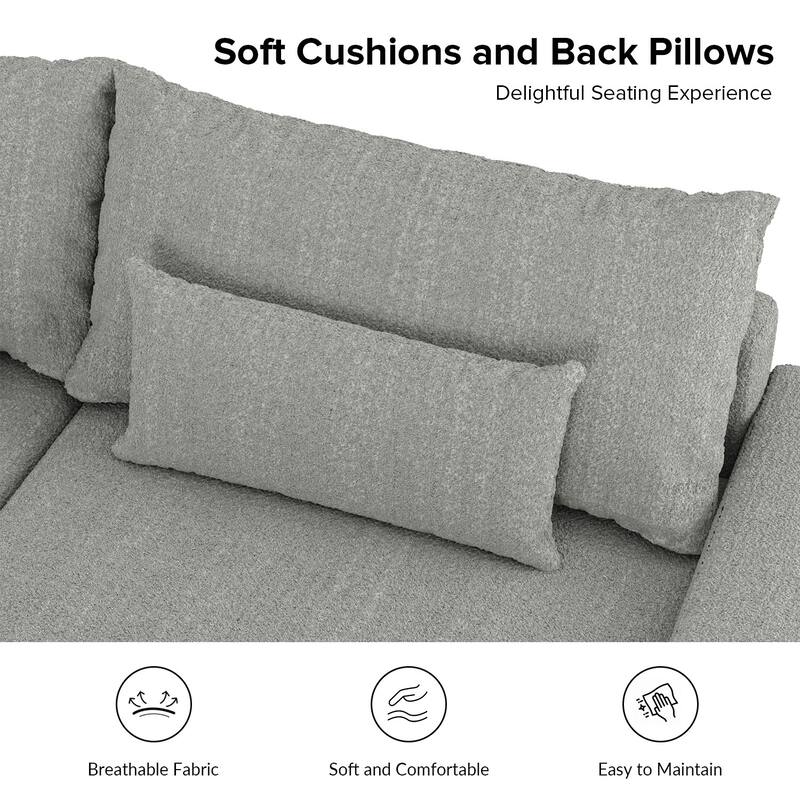Conradus Modren Oversize 57" Deep Square Arm Sofa by HULALA HOME