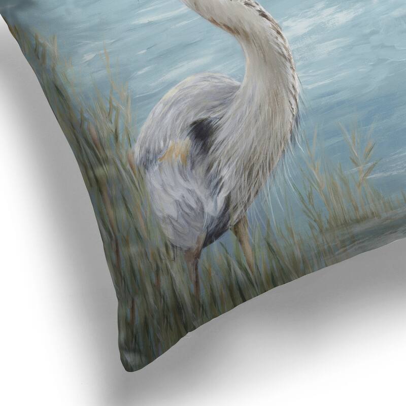 Laural Home Heron by the Bay Indoor Decorative Pillow