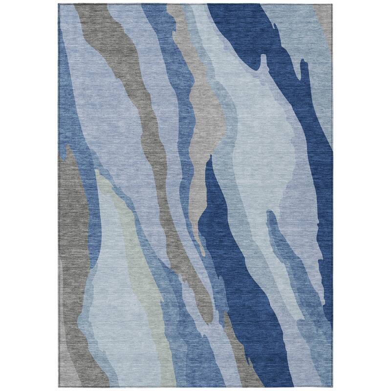 HomeRoots Abstract Transitional Rectangle Outdoor Rug