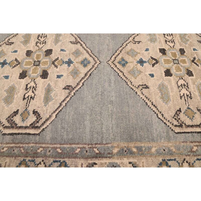 ECARPETGALLERY Hand-knotted Finest Agra Jaipur Grey Wool Rug - 5'6 x 8'5