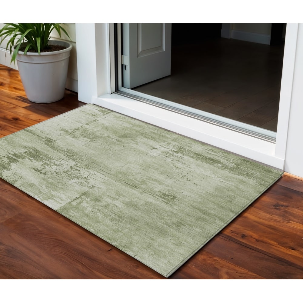 HomeRoots Abstract Transitional Rectangle Outdoor Rug