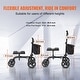 preview thumbnail 11 of 19, VEVOR Folding Knee Scooter, Carbon Steel Steerable Knee Walker for Injured Ankle Foot Knee