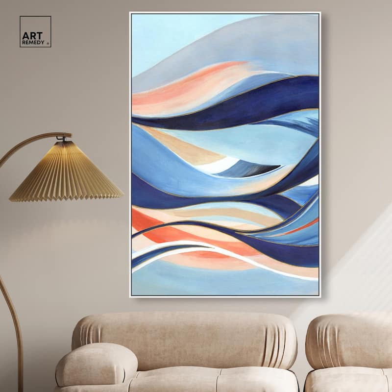 Glowing Blue I Canvas by Art Remedy