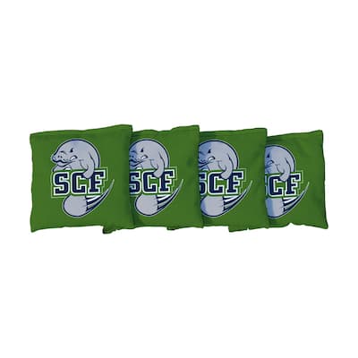 State College of Florida Manatees Green Cornhole Bags