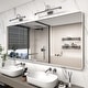 preview thumbnail 111 of 141, Apmir Metal Frame Tempered Glass Bathroom Vanity Mirror for Wall, Cloakroom, Bedroom 72" x 32" - Silver