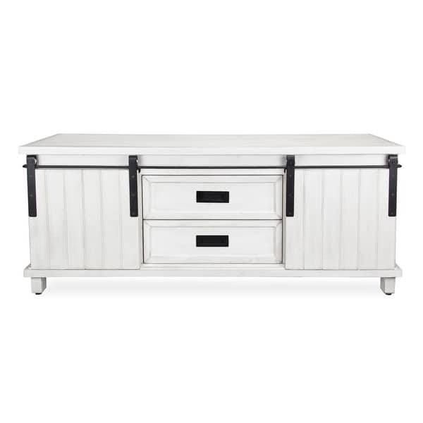Shop 46 White And Black Console Accents Storage Cabinet On Sale Overstock 31771744